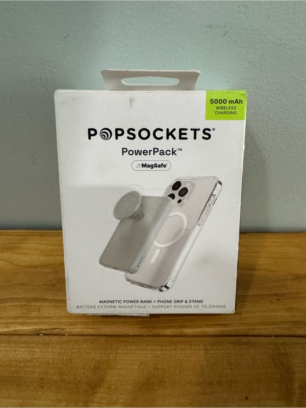 PopSockets PowerPack MagSafe 5000mAh Wireless Charging Power Bank - White
